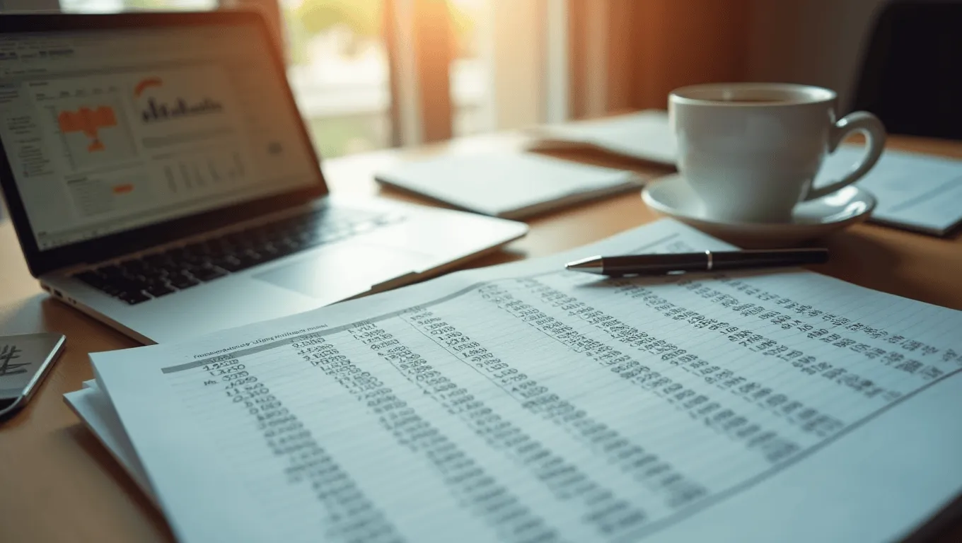 Person comparing loan rate offers from multiple California lenders on laptop with spreadsheet