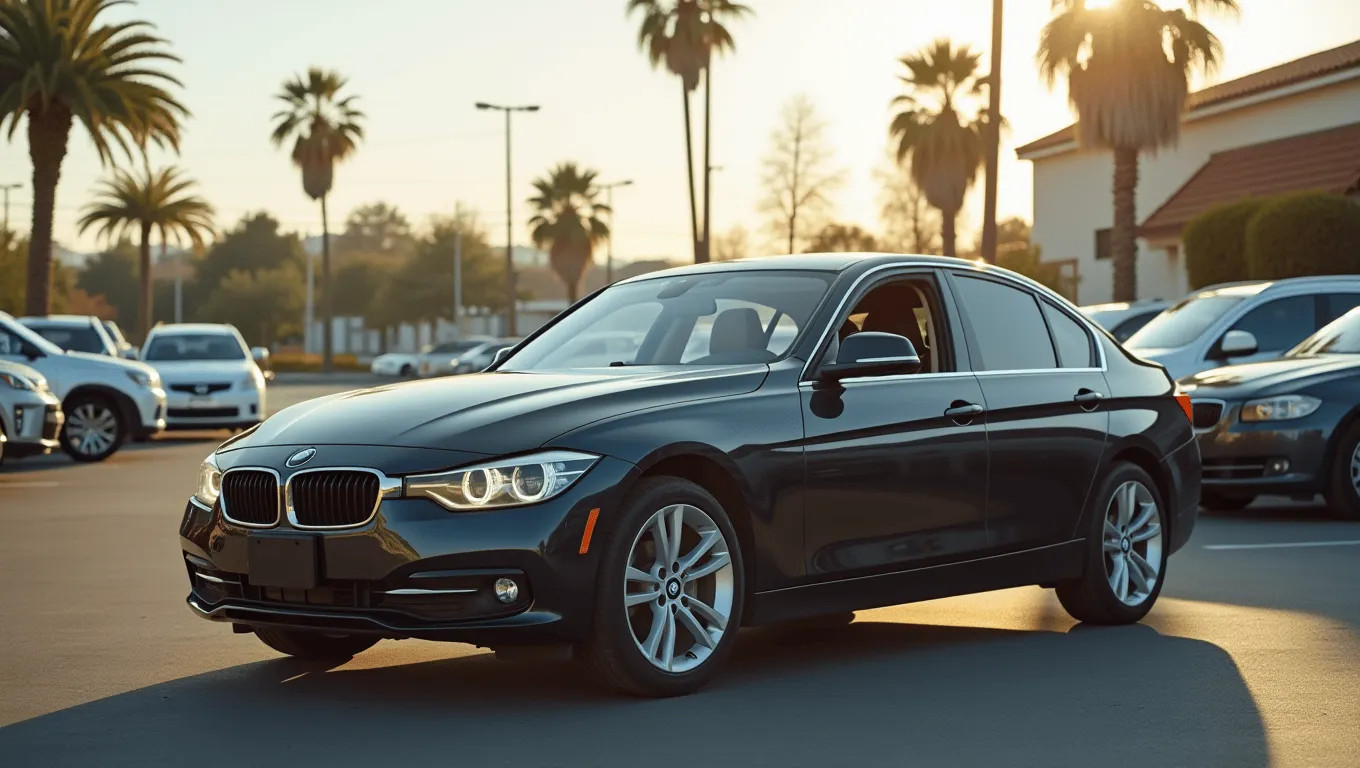 California couple test-driving a used car they plan to finance with a personal loan