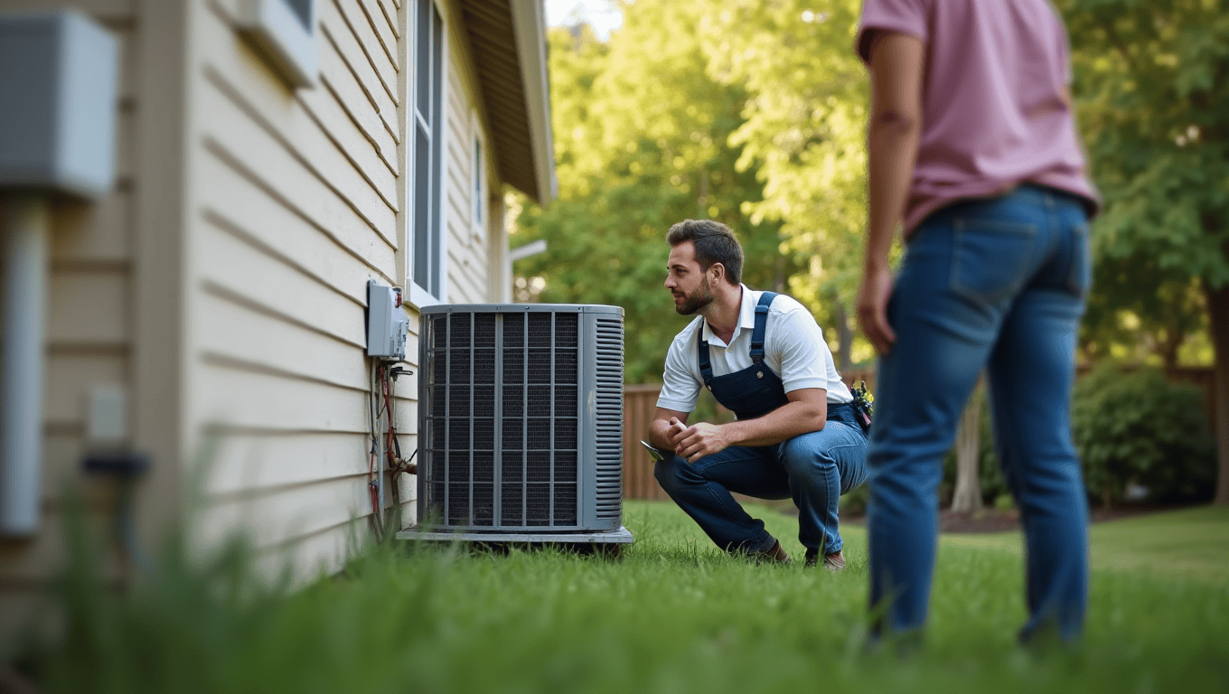 Sacramento homeowner getting central AC installed before brutal summer heat